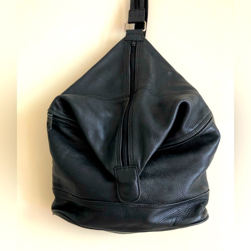 Genuine Leather Convertible Double Strap Backpack with Wallet by ‘Em-El Bags”